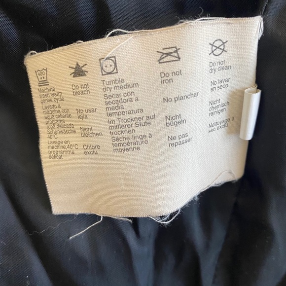 Esprit black down puffer coat removable fur collar - Picture 9 of 15